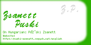 zsanett puski business card